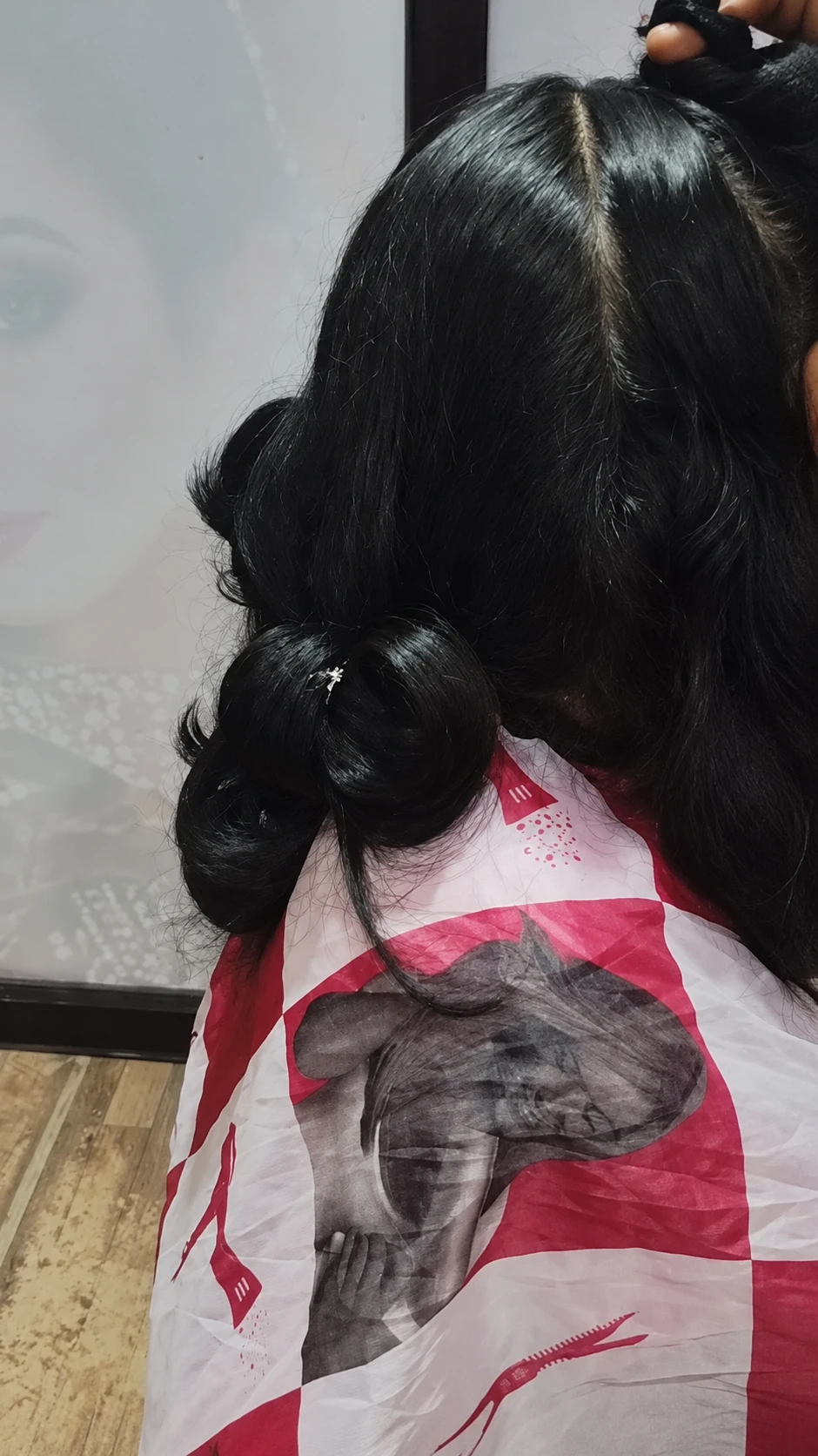 Soft curls styled at the salon